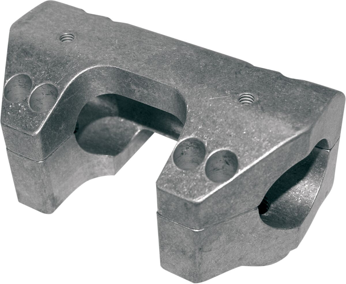 LA CHOPPERS RAW FINISHED CLAMP SET FOR 1 1/2" HANDLEBARS HD LA-7425-00