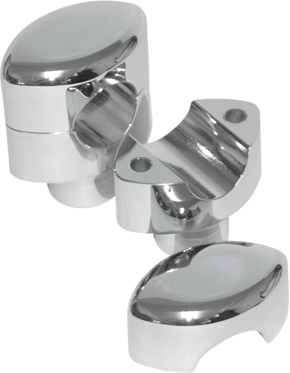 LA CHOPPERS RISERS SMOOTH FOR 1" HANDLEBARS 1.5" RISE CHROME UNIVERSAL LA-7402-01
