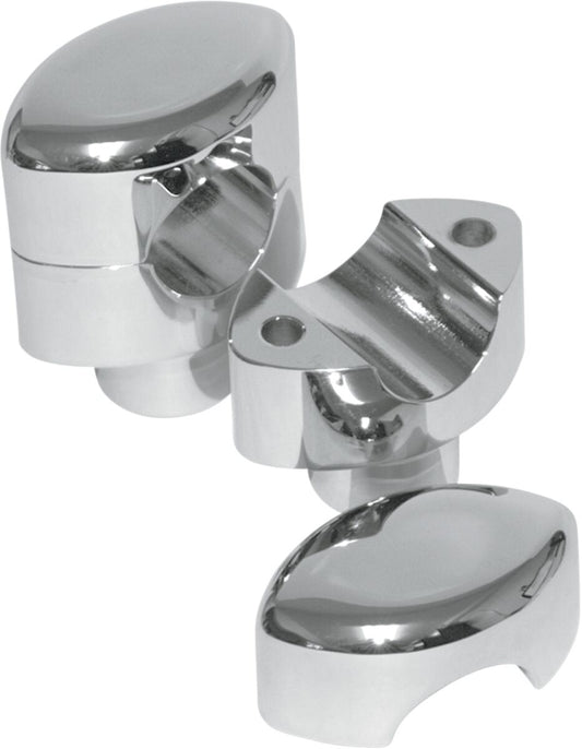 LA CHOPPERS RISERS SMOOTH FOR 1" HANDLEBARS 1.5" RISE CHROME UNIVERSAL LA-7402-01