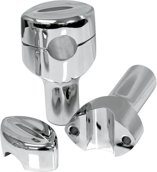 LA CHOPPERS MOHAWK HEFTY RISERS FOR 1 1/4" HANDLEBARS 3" RISE CHROME UNIVERSAL LA-7404-03
