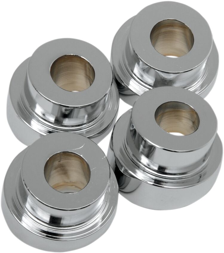LA CHOPPERS TEN DEGREE TRIPLE TREE RISER ANGLE ADAPTERS CHROME HD LA-7400-10