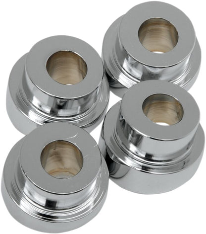 LA CHOPPERS TEN DEGREE TRIPLE TREE RISER ANGLE ADAPTERS CHROME HD LA-7400-10