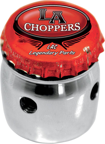 LA CHOPPERS BOTTLE CAP TOP-CHOKE KNOB COVER CHROME HD LA-7608-01