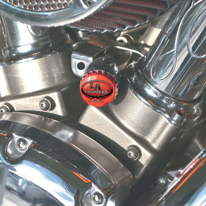 LA CHOPPERS BOTTLE CAP TOP-CHOKE KNOB COVER CHROME HD LA-7608-01