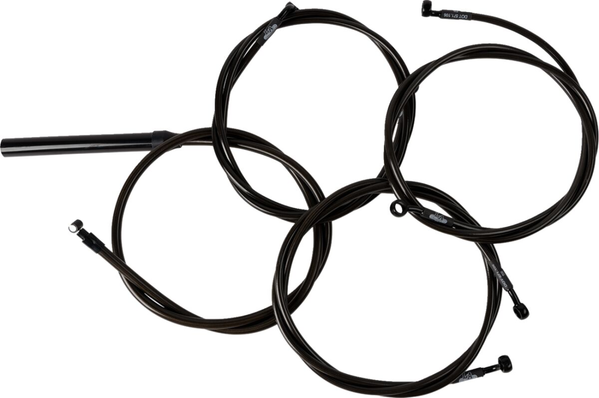 LA CHOPPERS Handlebar Cable/Brake Line Kit - Complete - Stock Handlebars - Midnight LA-8059KT2-08M