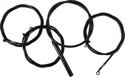 LA CHOPPERS Handlebar Cable/Brake Line Kit - Complete - 12" - 14" Handlebars - Midnight LA-8059KT2-13M