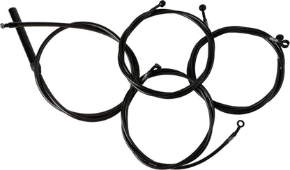 LA CHOPPERS Handlebar Cable/Brake Line Kit - Complete - 18" - 20" Handlebars - Midnight LA-8059KT2-19M