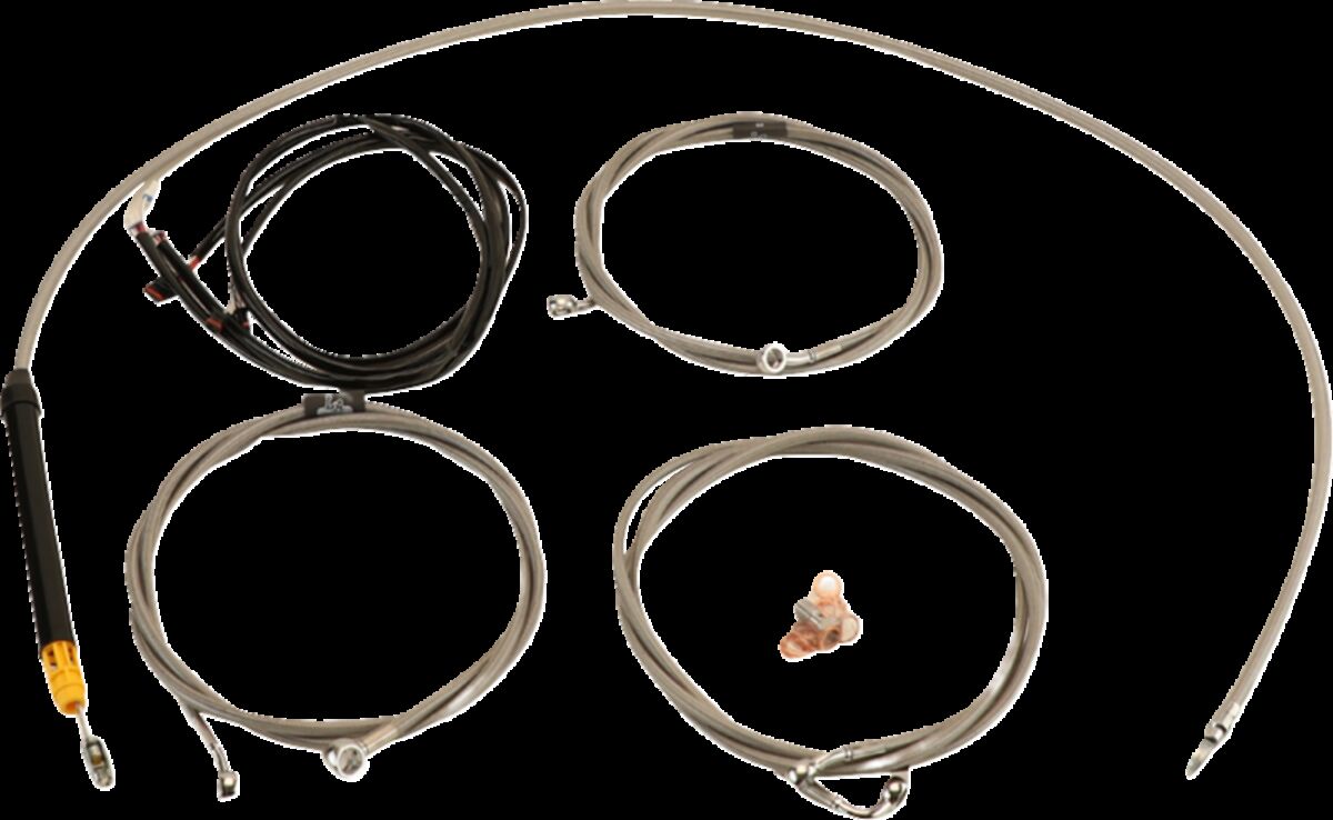 LA CHOPPERS Cable Kit - Stock Handlebars - Stainless LA-8059KT3-08