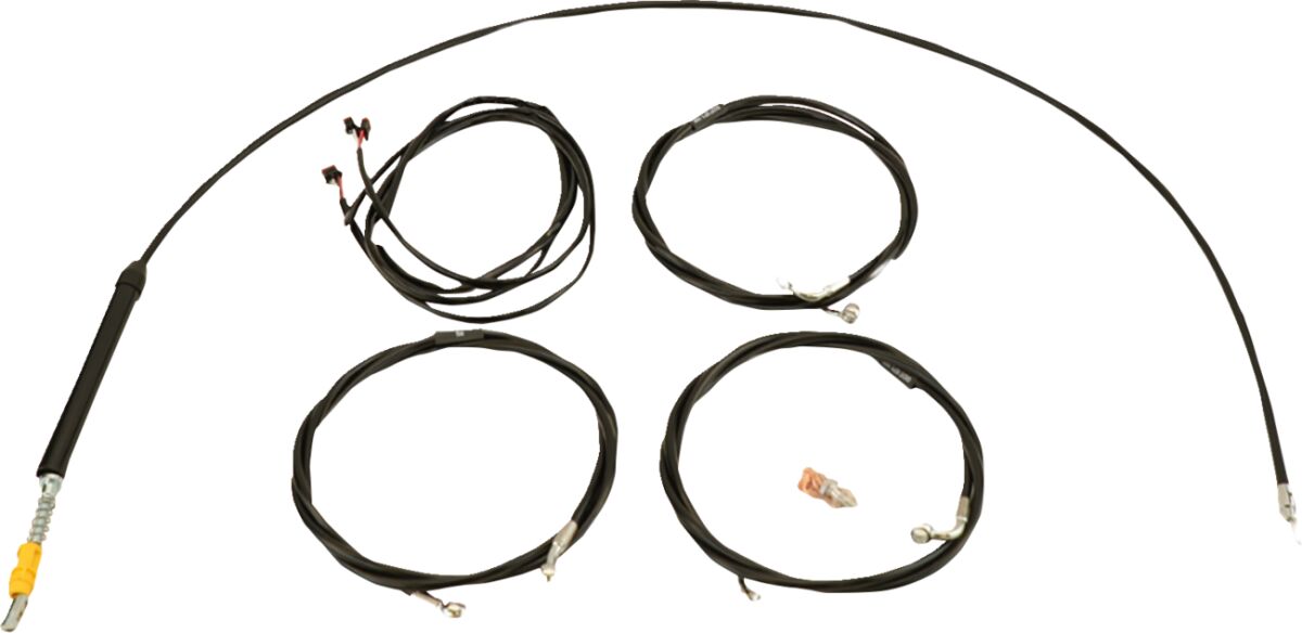 LA CHOPPERS Cable Kit - 12" - 14" Handlebars - Black LA-8059KT3-13B