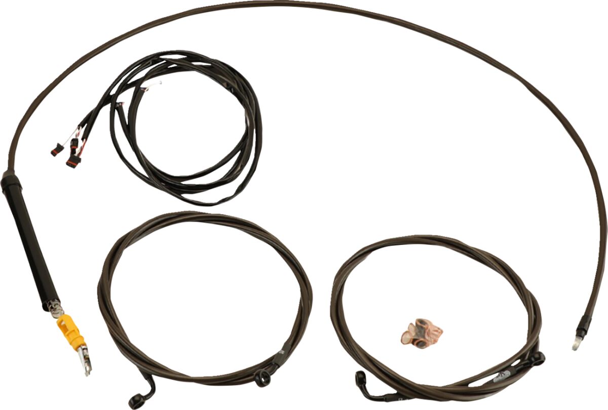 LA CHOPPERS Cable Kit - 12" - 14" Handlebars - Midnight LA-8059KT3-13M