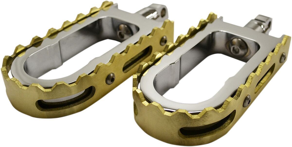 LA CHOPPERS FOOTPEGS BMX STYLE CHROME/ BRASS LA-7205-02