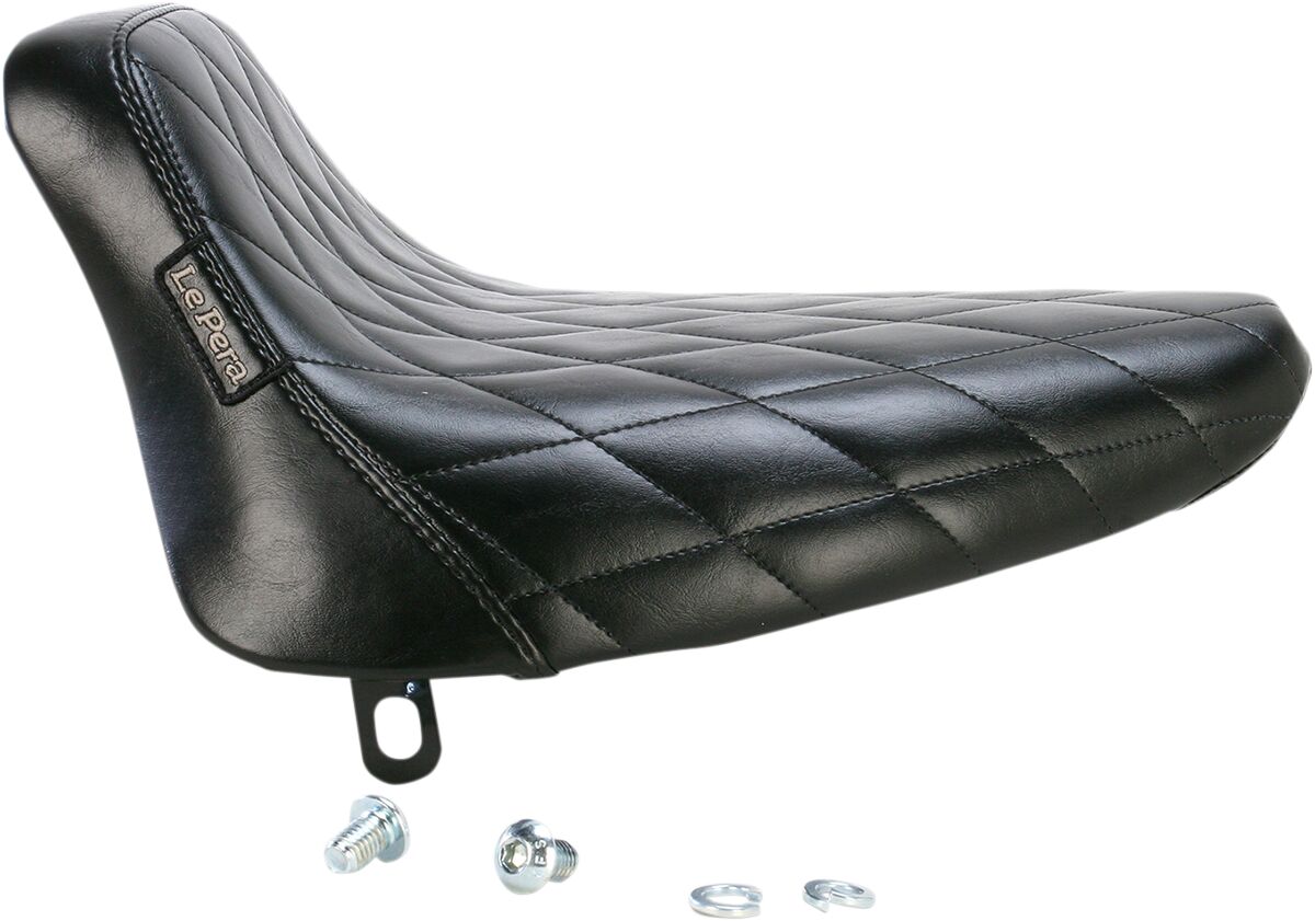 LE PERA SEAT BARE BONES DIAMOND STITCH BLACK LN-007DM