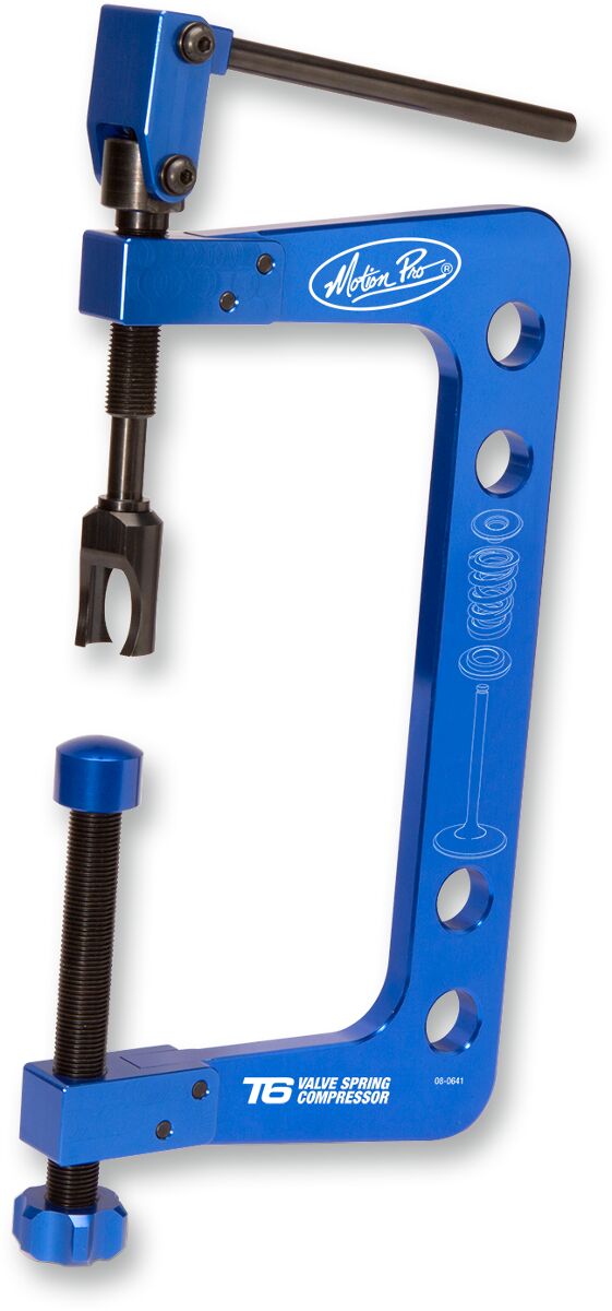 MOTION PRO VALVE SPRING COMPRESSOR TOOL / FULLY ADJUSTABLE / ALUMINUM / BLUE 08-0641