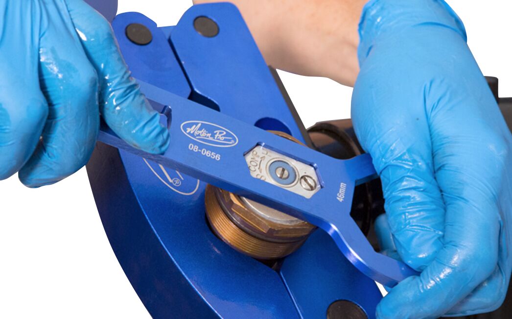 MOTION PRO 46 MM / 50 MM FORK CAP WRENCH BLUE ALUMINUM 08-0656
