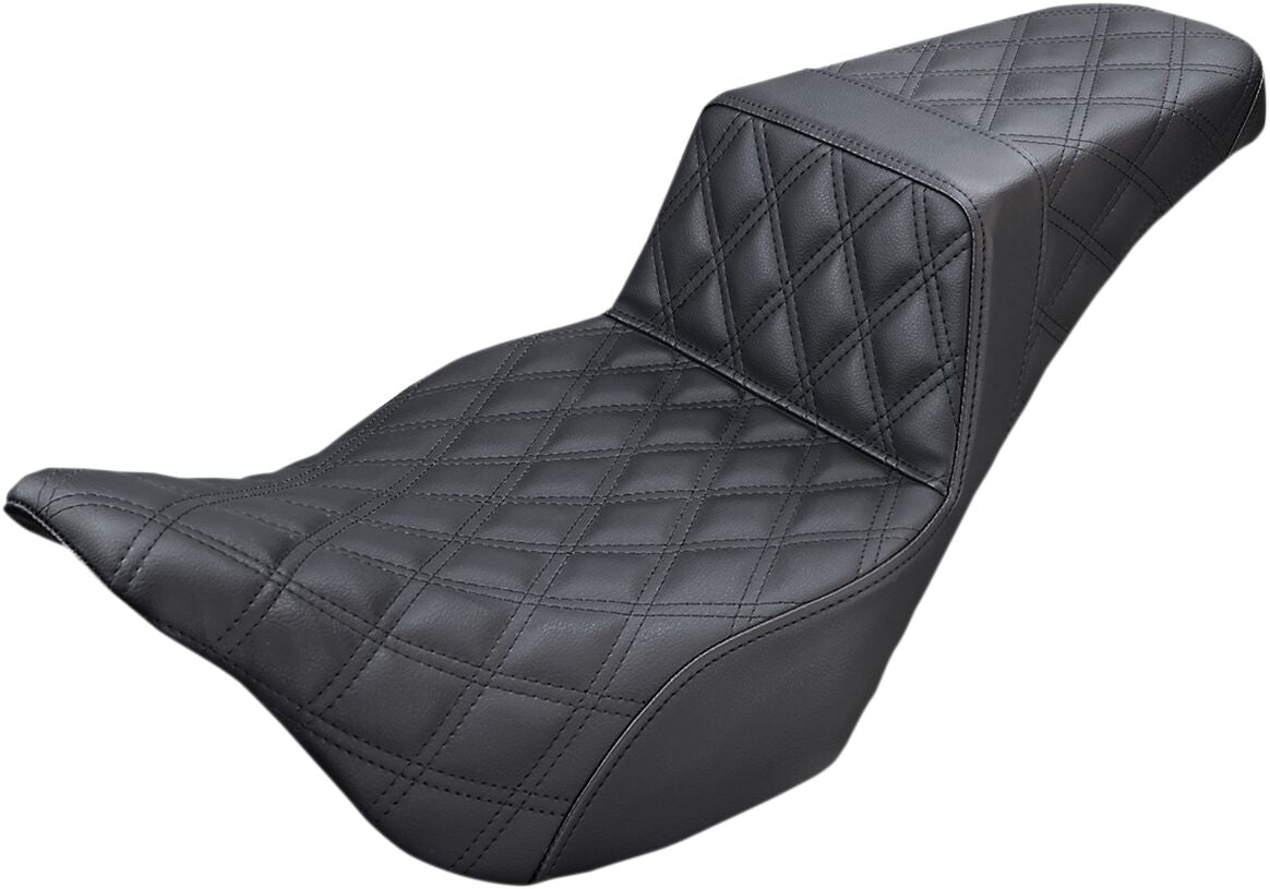 SADDLEMEN SEAT STEP UP LS FRONT LATTICE BLACK 808-07B-175