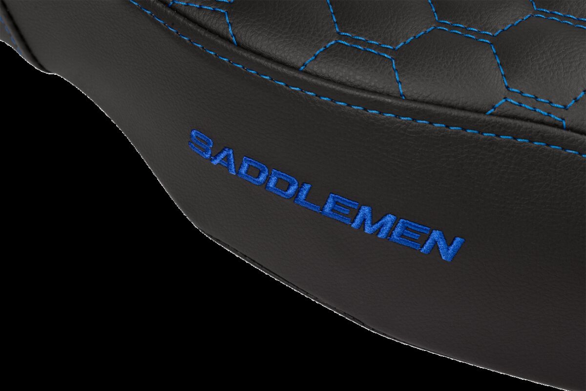SADDLEMEN Step-Up Seat - Extended Reach - Blue Stitch 808-07B-17801