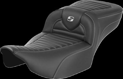 SADDLEMEN RoadSofaT Seat - without Backrest - Carbon Fiber - Extended 823-07-20500