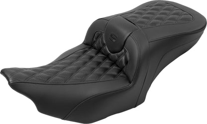 SADDLEMEN RoadSofaT Seat - with Backrest - Carbon Fiber 823-07-206B0