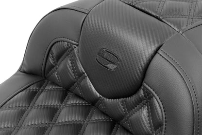 SADDLEMEN RoadSofaT Seat - with Backrest - Carbon Fiber 823-07-206B0