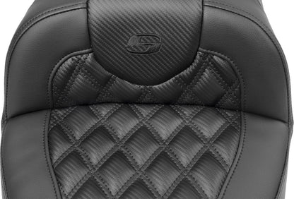 SADDLEMEN RoadSofaT Seat - without Backrest - Carbon Fiber - Extended 823-07-20700
