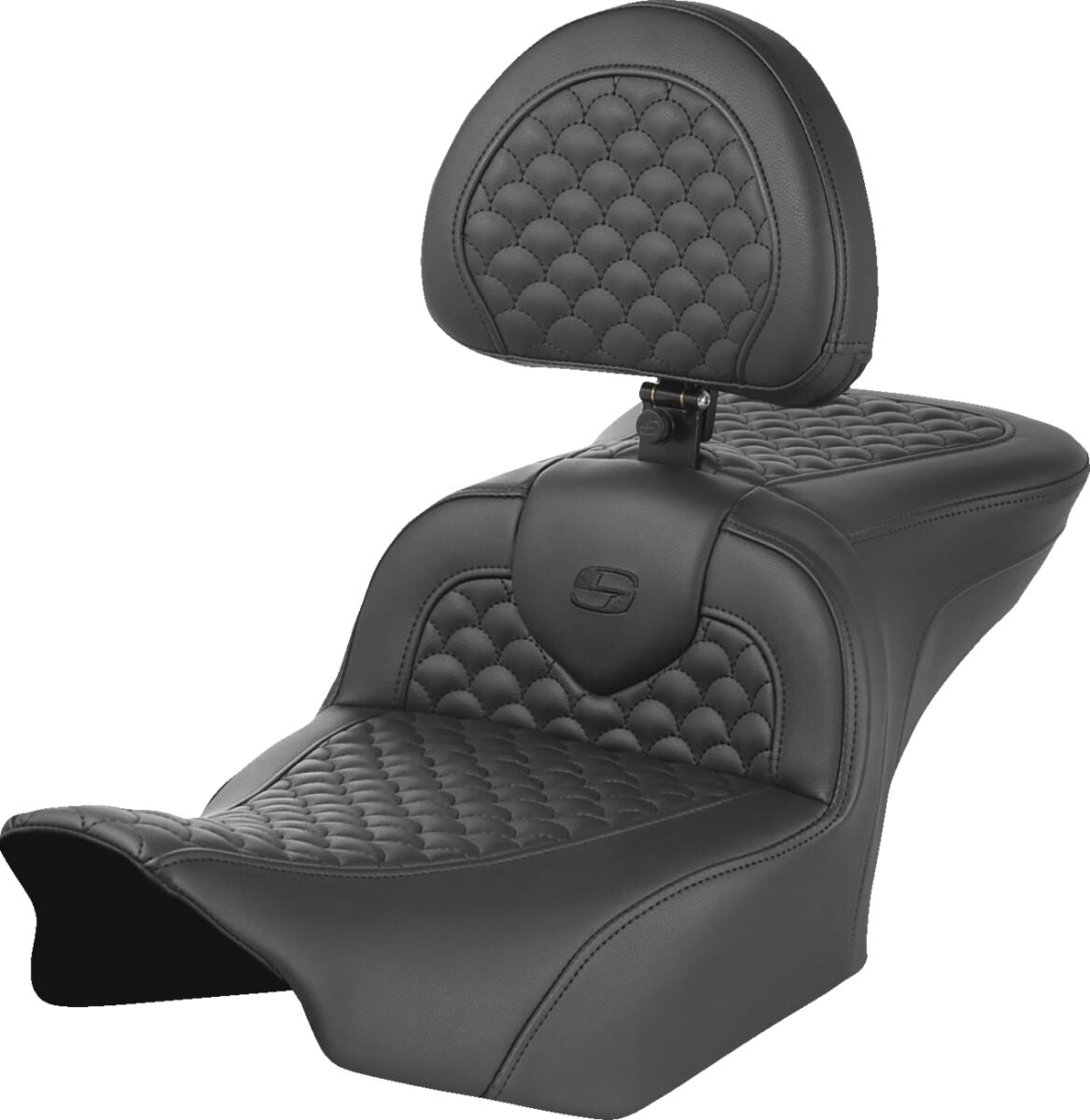 SADDLEMEN SEAT ROADSOFA SCALLOP STITCH W/DRIVER BACKREST 823-07-208B0