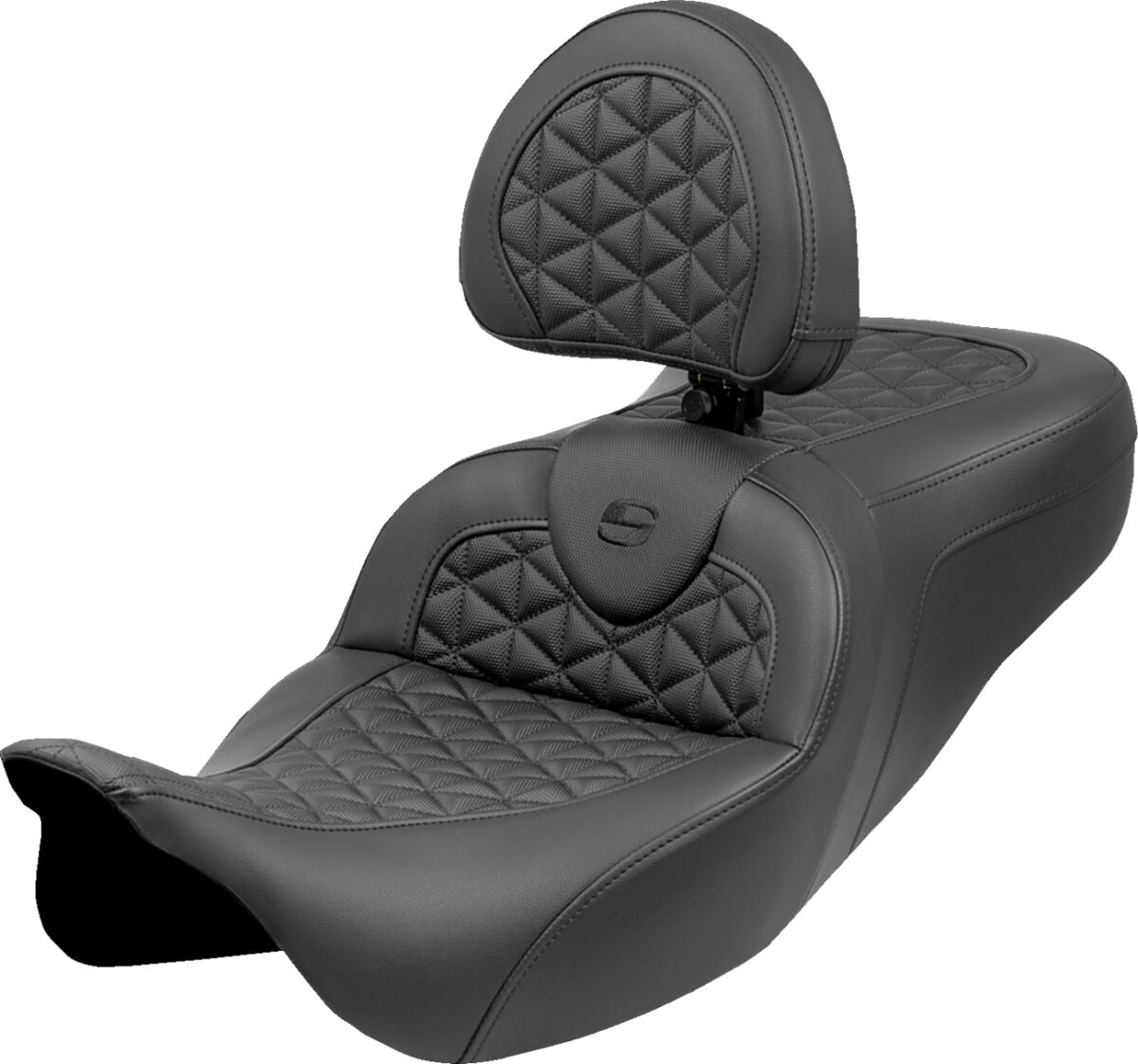 SADDLEMEN RoadSofaT Tri Gripper Seat - Extended Reach - w/ Backrest 808-07B-211B0