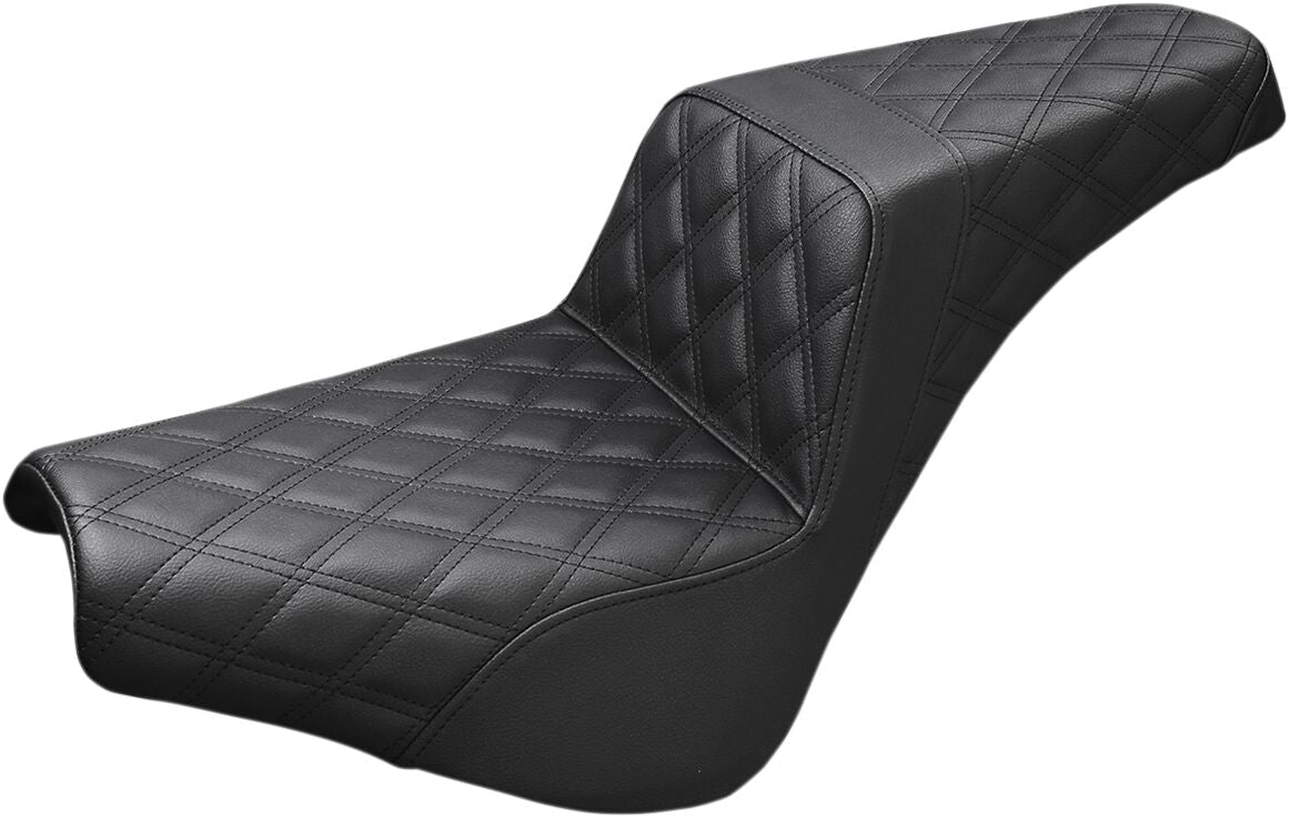 SADDLEMEN SEAT STEP-UP LATTICE/SMOOTH BLACK 818-30-175