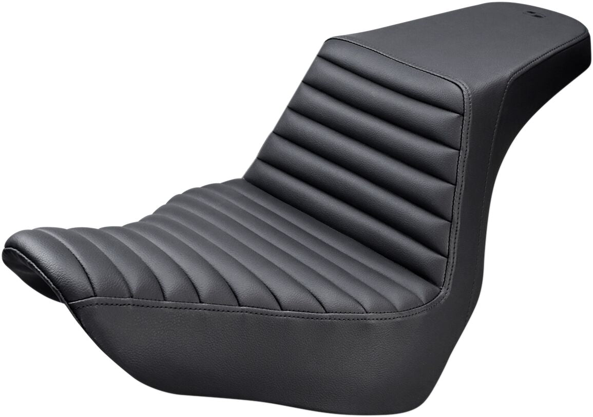 SADDLEMEN SEAT STEP UP TUCK & ROLL PLEATED BLACK 818-29-171