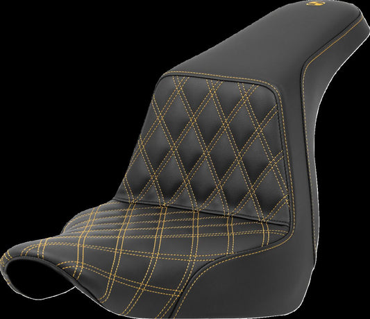 SADDLEMEN SEAT STEP UP LS DRIVER GOLD STITCH 818-29-17207