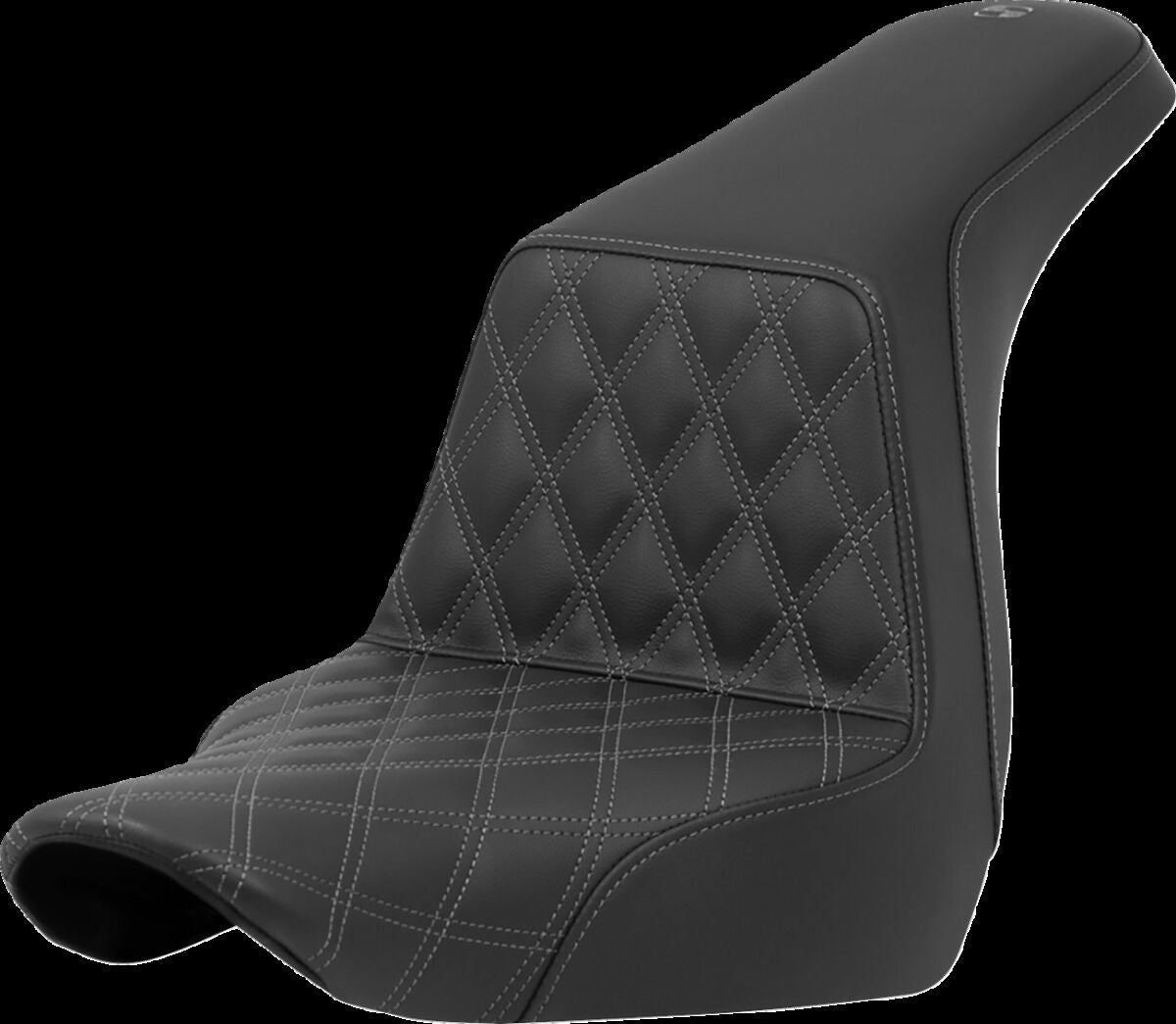 SADDLEMEN SEAT STEP UP LS DRIVER GREY STITCH 818-29-17202