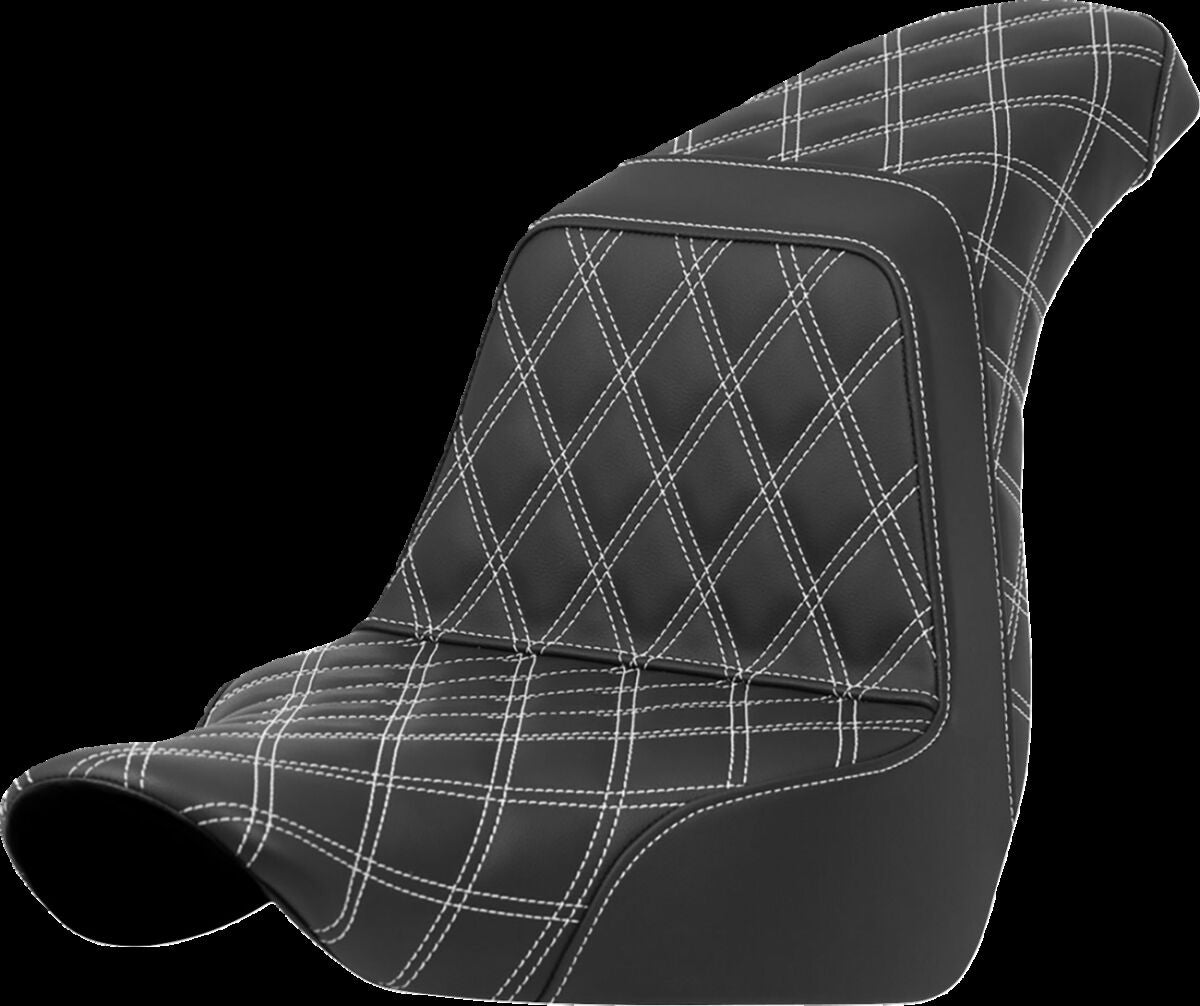 SADDLEMEN SEAT STEP UP FULL LS WHITE STITCH 818-29-17506