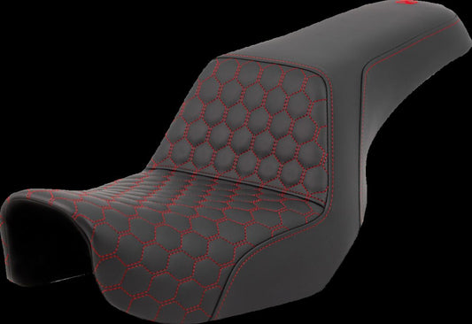 SADDLEMEN SEAT STEP UP HC RED STITCH 806-04-17704