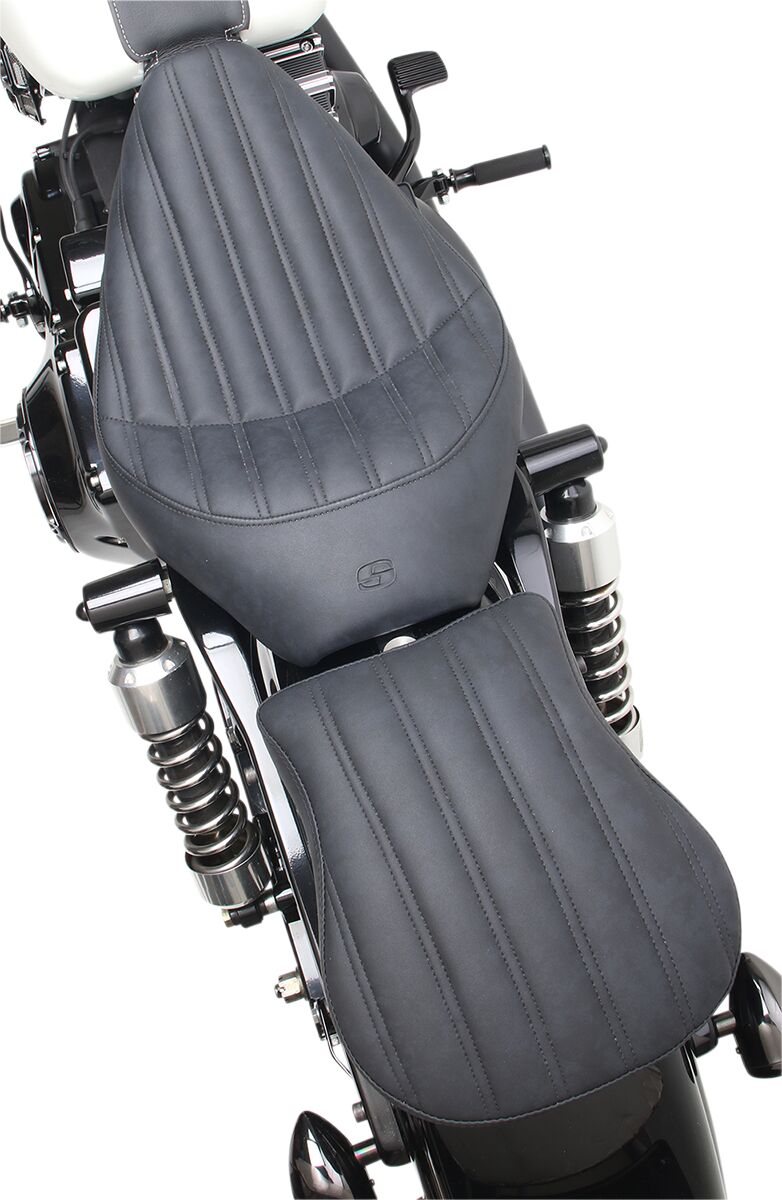 SADDLEMEN SOLO PILLION PAD KNUCKLE REAR SADDLEHYDET|SADDLEGELT BLACK SA1012