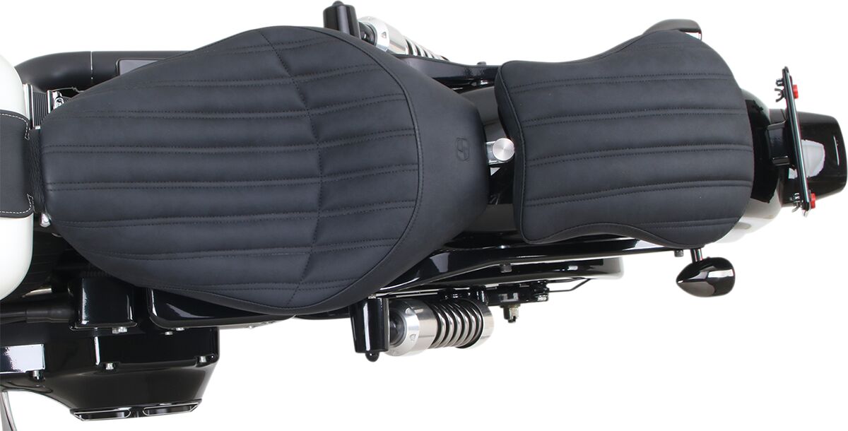 SADDLEMEN SOLO PILLION PAD KNUCKLE REAR SADDLEHYDET|SADDLEGELT BLACK SA1012