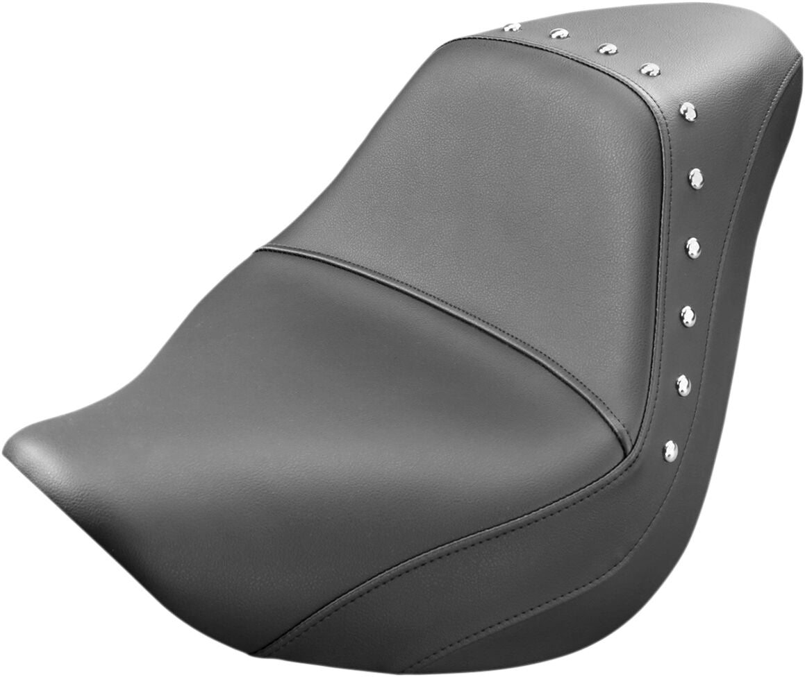 SADDLEMEN SOLO SEAT RENEGADET FRONT SADDLEHYDET|SADDLEGELT STUDDED BLACK|NATURAL K06-11-001