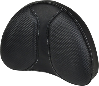 SADDLEMEN SISSY BAR PAD DOMINATOR CONTOURED REAR VINYL PLAIN CARBON LOOK 051342