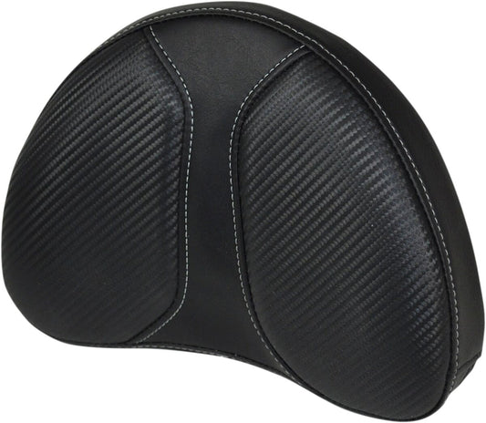 SADDLEMEN SISSY BAR PAD DOMINATOR CONTOURED REAR VINYL PLAIN CARBON LOOK 051342