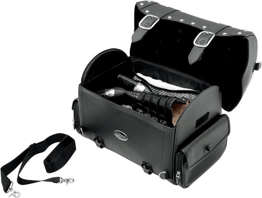 SADDLEMEN EXPRESS DESPERADO TRUNK BAG SYNTHETIC LEATHER BLACK CHROME 3503-0054