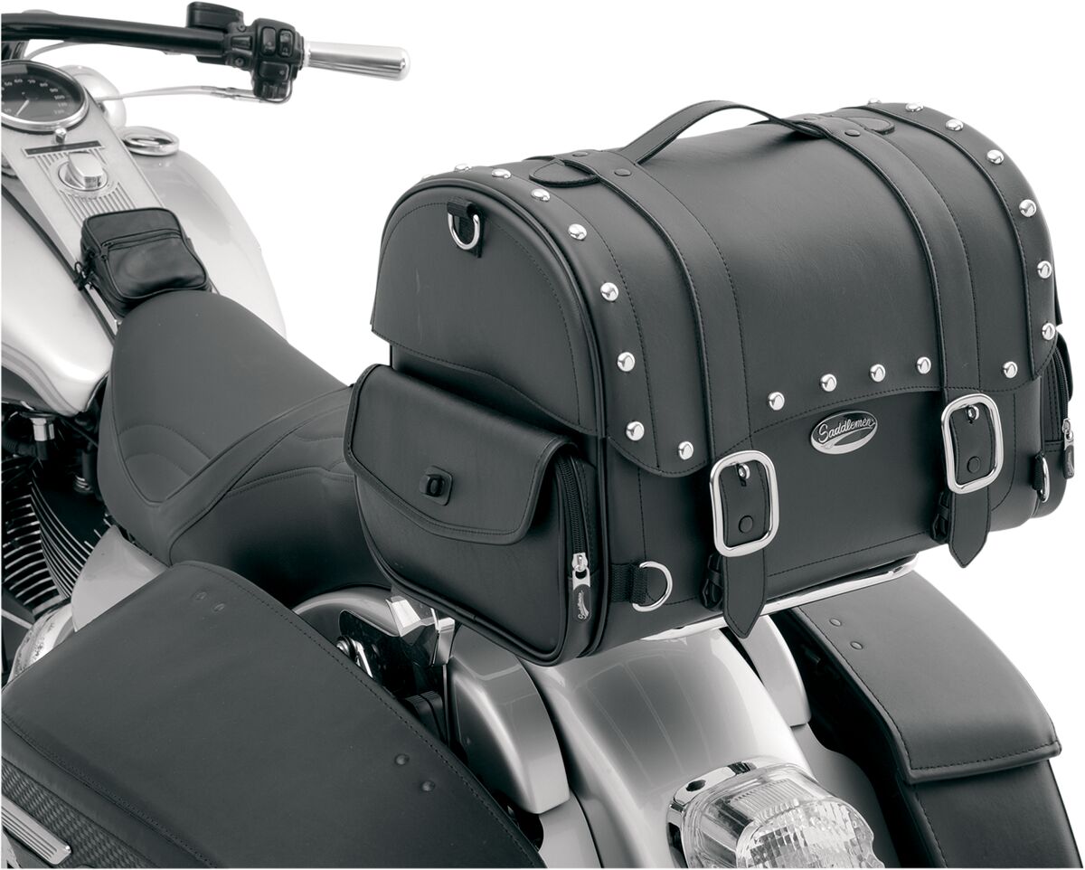 SADDLEMEN EXPRESS DESPERADO TRUNK BAG SYNTHETIC LEATHER BLACK CHROME 3503-0054