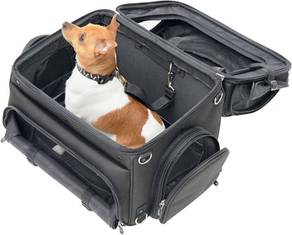 SADDLEMEN PET CARRIER SYNTHETIC LEATHER BLACK EX000627