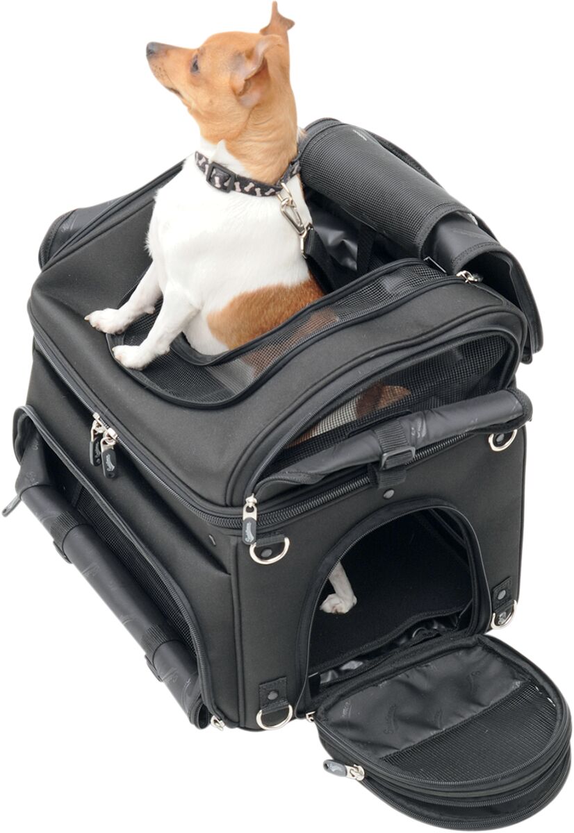 SADDLEMEN PET CARRIER SYNTHETIC LEATHER BLACK EX000627