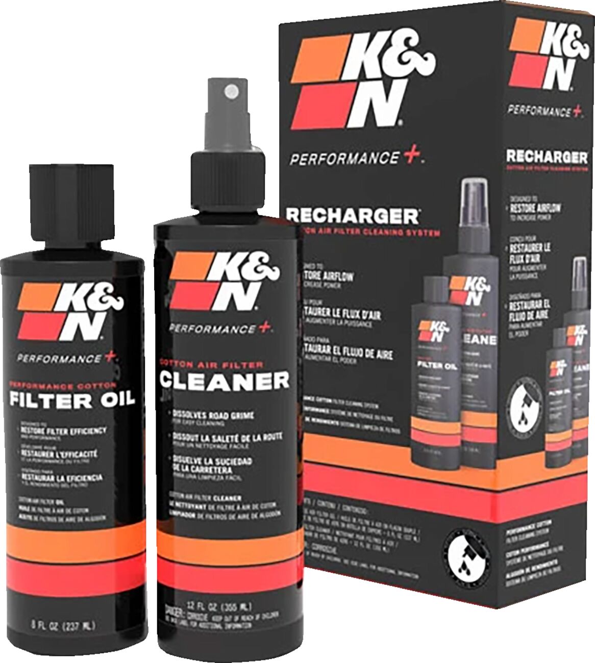 K&N AIR FILTER CARE KIT BLACK 99-5050BK