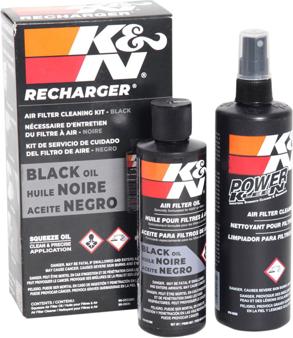 K&N AIR FILTER CARE KIT BLACK 99-5050BK