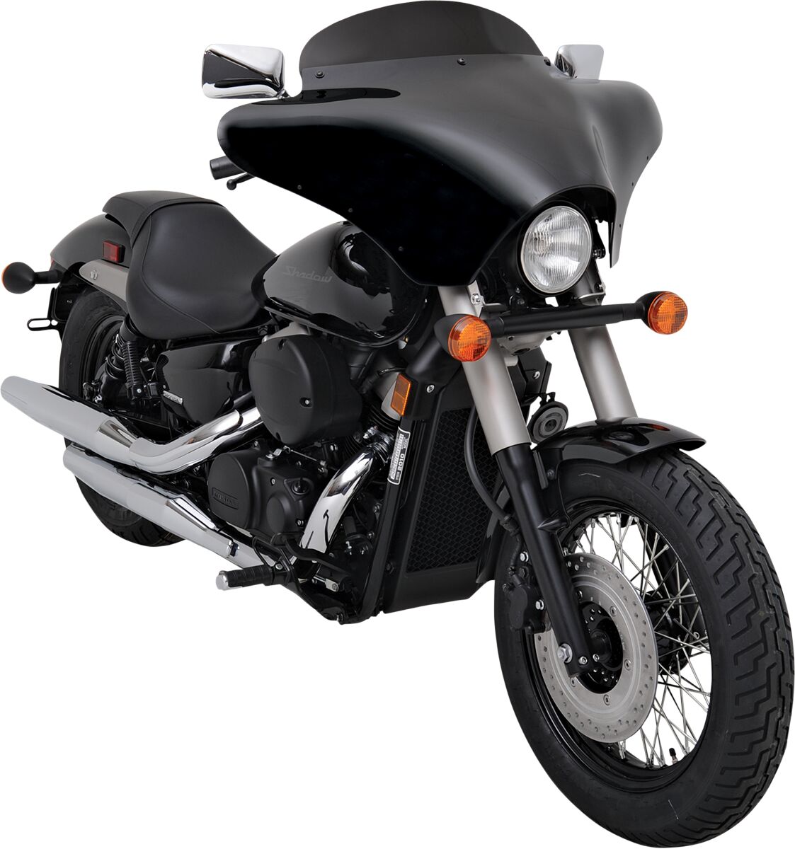 Memphis Shades WINDSHIELD STANDARD BATWING-FAIRING 5" BLACK MEP8501