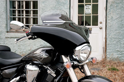 Memphis Shades WINDSHIELD TRIM BATWING-FAIRING SOLID SLIM POLISHED MEM0918