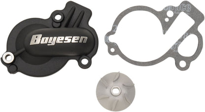 BOYESEN WATER PUMP COVER & IMPELLER KIT SUPERCOOLER ALUMINUM BLACK WPK-45AB