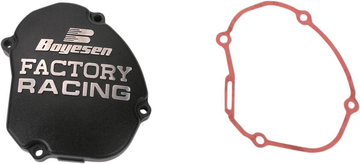 BOYESEN IGNITION COVER FACTORY RACING ALUMINUM REPLACEMENT BLACK SC-33AB