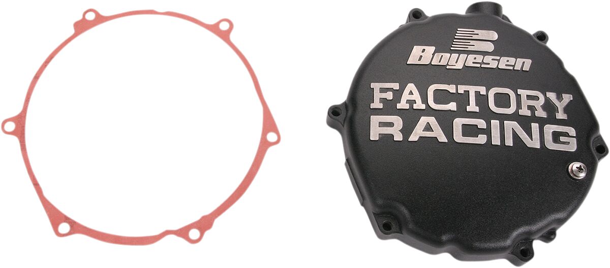 BOYESEN CLUTCH COVER FACTORY RACING ALUMINUM REPLACEMENT BLACK CC-12CB