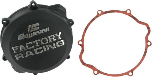 BOYESEN CLUTCH COVER FACTORY RACING ALUMINUM REPLACEMENT BLACK CC-06XB
