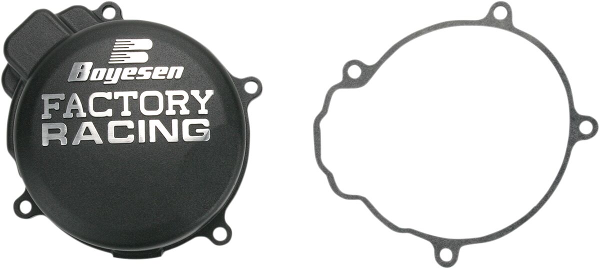 BOYESEN IGNITION COVER FACTORY RACING ALUMINUM REPLACEMENT BLACK SC-42B